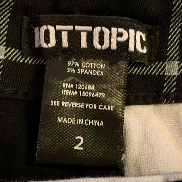 Hot Topic Ankle Pants Split Grid Womens Sz 36x28 (Hot Topic Sz 2) Gorgeous - Picture 3 of 3